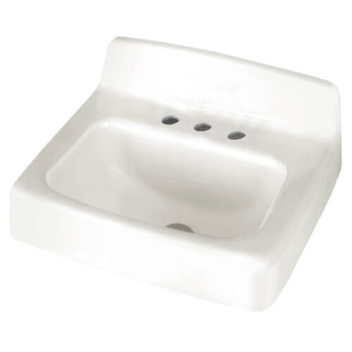 Regalyn Wall-Hung Sink With 4″ Centerset, for Wall Hanger (White)